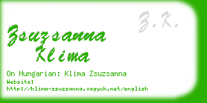 zsuzsanna klima business card